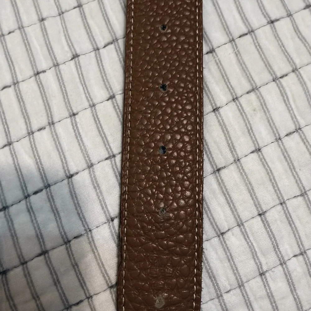 Hermes Reversible Black and Tan Leather Belt Strap